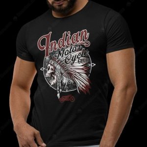 Indian Motorcycle Club T-Shirt, Old School Bike Choppers T-Shirt, Vintage Indian Bike Racing Rocker T-Shirt