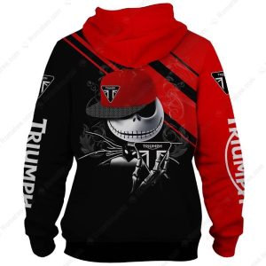 Jack Skellington Triumph Motorcycles Hoodie, The Nightmare Before Christmas Triumph Motorcycles 3D Hoodie