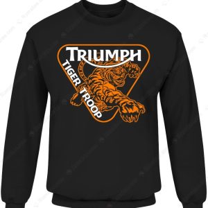 Leaping Tiger Triumph Motorcycle Graphic Merch, Eye-Catching Triumph Tiger Motorcycle T-Shirt