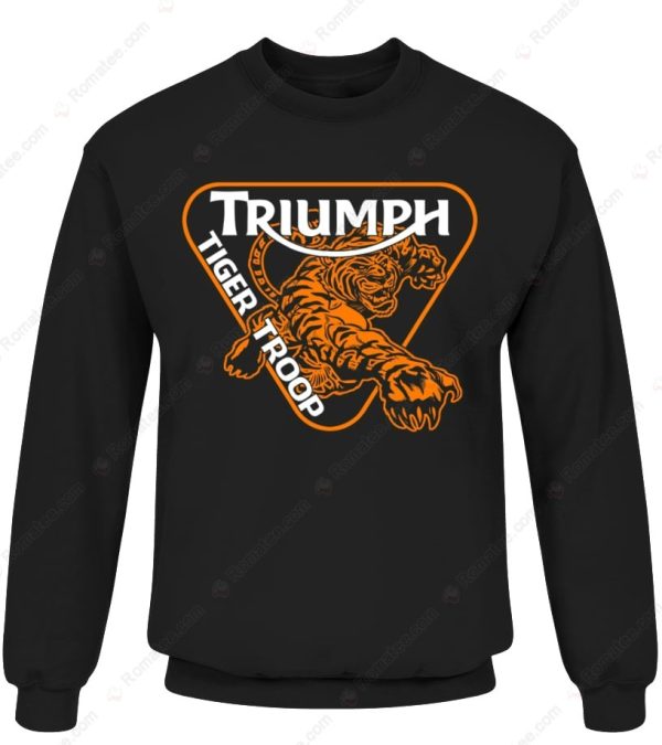 Leaping Tiger Triumph Motorcycle Graphic Merch, Eye-Catching Triumph Tiger Motorcycle T-Shirt