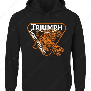 Leaping Tiger Triumph Motorcycle GraphicMerch Eye Catching Triumph Tiger Motorcycle T Shirt 3