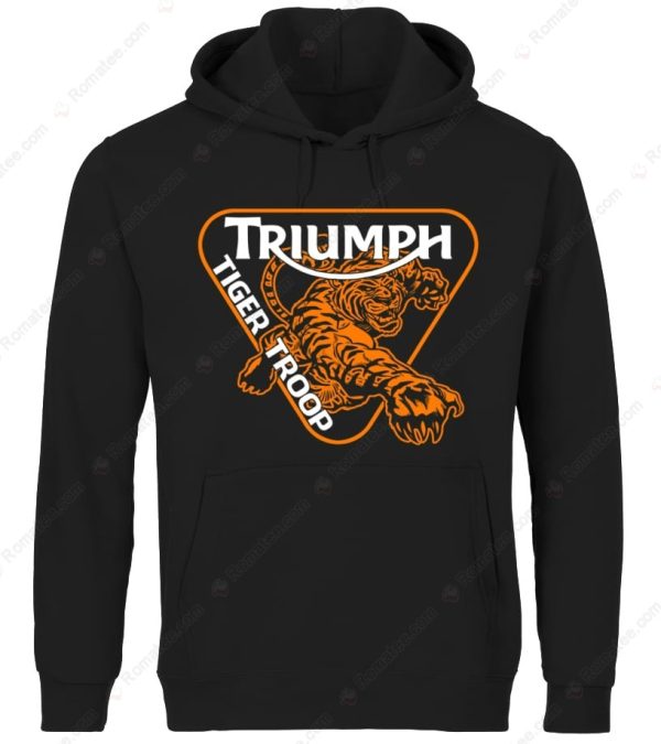 Leaping Tiger Triumph Motorcycle Graphic Merch, Eye-Catching Triumph Tiger Motorcycle T-Shirt