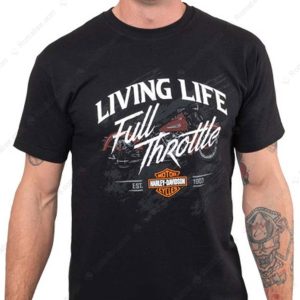 Living Life Full Throttle Harley-Davidson Merch, Freedom and Speed Since 1903 T-Shirt