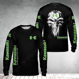 Menacing Skull Kawasaki Skull Sweater, Let the Good Times Roll Graphic Design