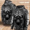 Personalized Triumph Motorcycle Skull Flaming Merch, Triumph Dark Rider 3D All Over Print Hoodie