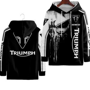 Personalized Triumph Punisher Skull Racing Team Merch, Triumph Racing Team Hoodie