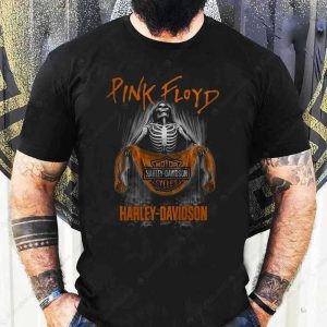 Pink Floyd Skull Motor Harley Davidson Merch, Rock Music Skull Motorcycle T-Shirt