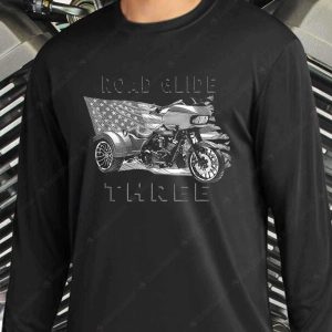 Road Glide Three Harley-Davidson Motorcycle Flag Graphic T-Shirt