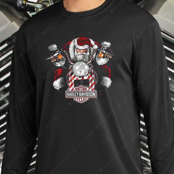 Santa Claus Motorcycle Graphic Merch, Celebrate the Holidays with Harley-Davidson