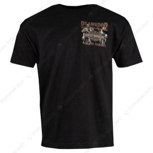 Skeleton Cowboy with Playing Cards Deadwood Harley-Davidson T-Shirt