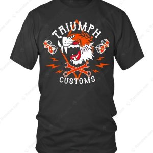 Snarling Tiger And Wrenches Triumph Merch, Triumph Customs for Motorcycle Lovers