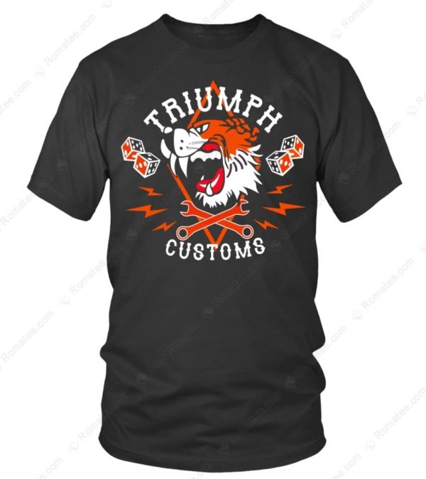 Snarling Tiger And Wrenches Triumph Merch, Triumph Customs for Motorcycle Lovers