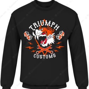 Snarling Tiger And Wrenches Triumph Merch, Triumph Customs for Motorcycle Lovers