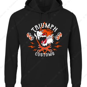 Snarling Tiger And Wrenches Triumph Merch Triumph Customs for Motorcycle Lovers 3