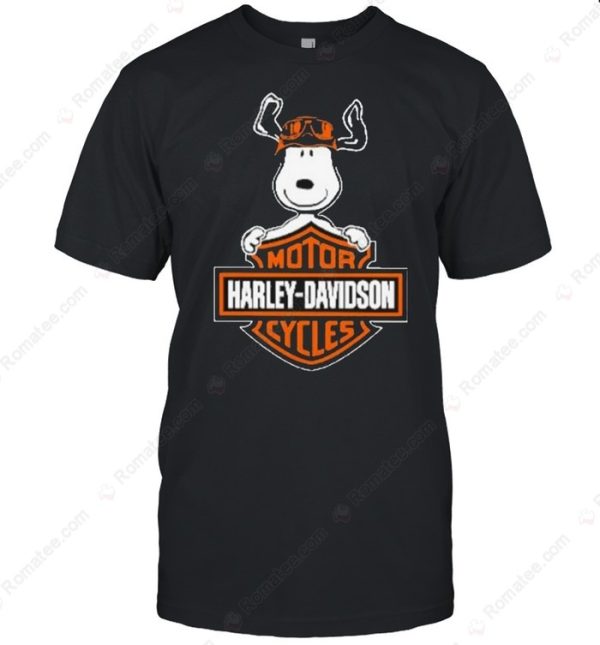 Snoopy Hug Motorcycle Harley-Davidson Merch, Fun Biker Harley-Davidson T-Shirt