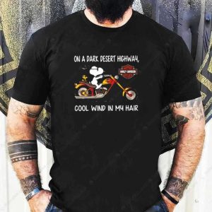 Snoopy Rider Harley-Davidson Merch, Freedom Rider Born to Be Wild Lyrics T-Shirt