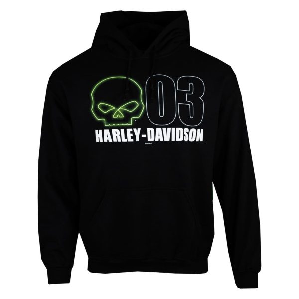 Sturgis Harley-Davidson Willie Glow Black Pullover Hoodie, Vintage Sturgis Motorcycle Hoodie