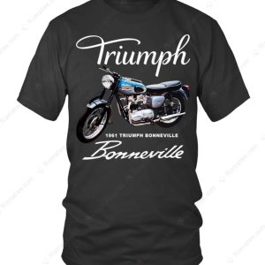 Triumph Bonneville 1961 Classic Merch Nostalgic Triumph Motorcycle T Shirt 1