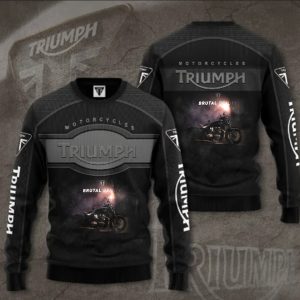 Triumph Brutal Beauty Motorcycles Dark Series Sweatshirt, Triumph Night Rider  Merch