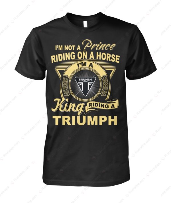 Triumph Motorcycle King T-Shirt, Humorous Triumph Motorcycle Graphic Merch