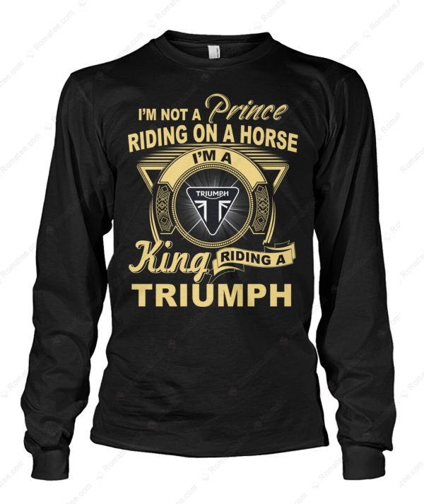 Triumph Motorcycle King T-Shirt, Humorous Triumph Motorcycle Graphic Merch