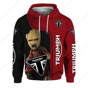 Triumph Motorcycles Angry Groot Hoodie, Bikers and Guardia Hoodie