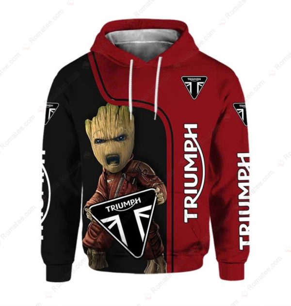 Triumph Motorcycles Angry Groot Hoodie, Bikers and Guardia Hoodie