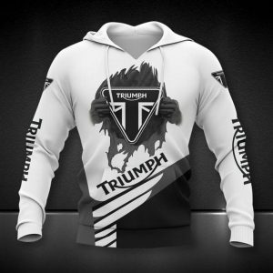 Triumph Motorcycles Torn Logo Hoodie, Triumph Urban Style Pullover Hoodie