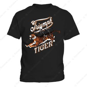 Triumph Motorcycle Skeleton Ride Tiger Merch, Triumph Tiger Motorcycle Graphic T-Shirt