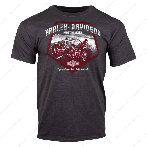 Vintage Harley-Davidson Motorcycles Freedom Has Two Wheels Merch, Sturgis Harley-Davidson Freedom T-Shirt