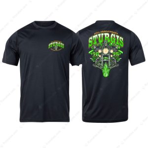 2025 Sturgis Motorcycle Rally Green Skeleton Rider T-Shirt, 85th Sturgis Anniversary Merch