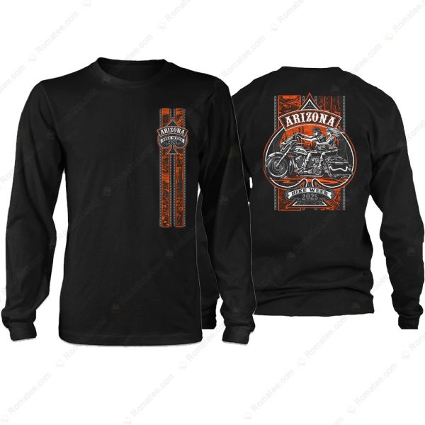 Arizona Bike Week Couple Riders 2025 Merch, Black Grunge Arizona Bike Week 2025 T-Shirt