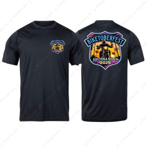 Biketoberfest Daytona Beach 2025 MotorcycleMerch Ride the Wave Performance T Shirt 1