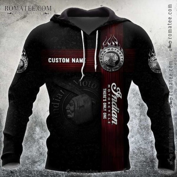 Custom Indian Motorcycle Hoodie with Vintage Art and Bold Graphic Design