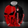 Ducati Skull Flame Hoodie – Black and Red Biker Design Sweatshirt