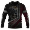 Grunge Skull Indian Motorcycle Graphic Hoodie, Men’s Edgy Biker Fashion