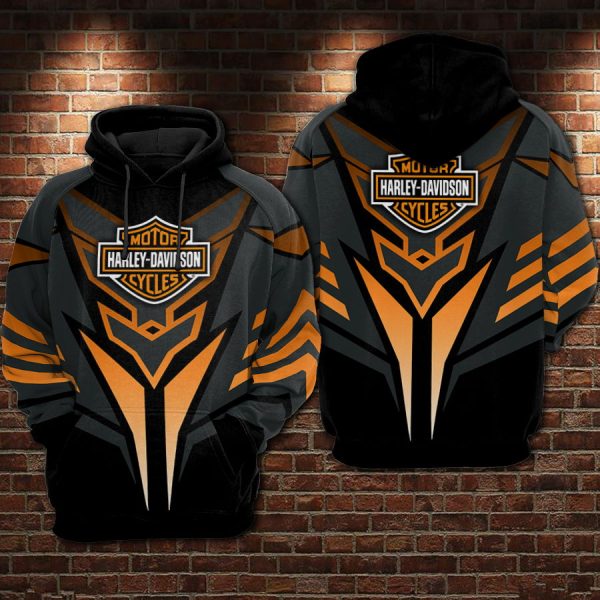 Harley-Davidson Men’s Limited Edition Bold Black & Orange Graphic Hoodie