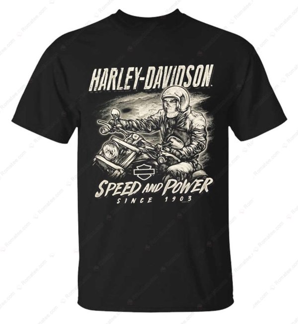 Harley-Davidson Speed & Power Since 1903 – Skull Rider T-Shirt