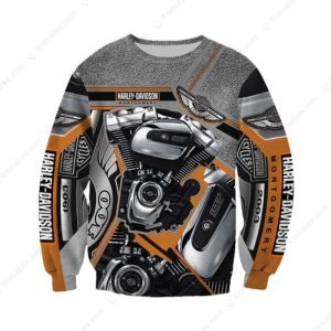 Harley Davidson V Twin Engine 3D All Over Print Hoodie Harley Davidson 1903 2003 Merch 3