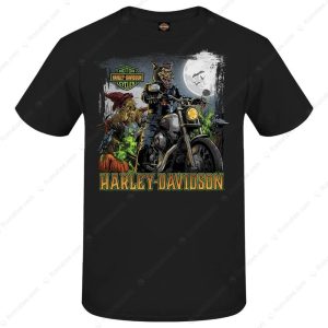 Harley-Davidson Werewolf Halloween T-Shirt – Spooky Biker Design