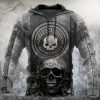 Harley-Davidson Motorcycle Skull and Gears Hoodie, Men’s Graphic Print Pullover