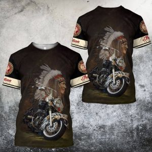 Indian Motorcycle Chief Portrait T-Shirt, Indian Motorcycle American Heritage T-Shirt