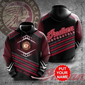 Indian Motorcycle Customizable Hoodie with Retro Racing Design and Bold Logo