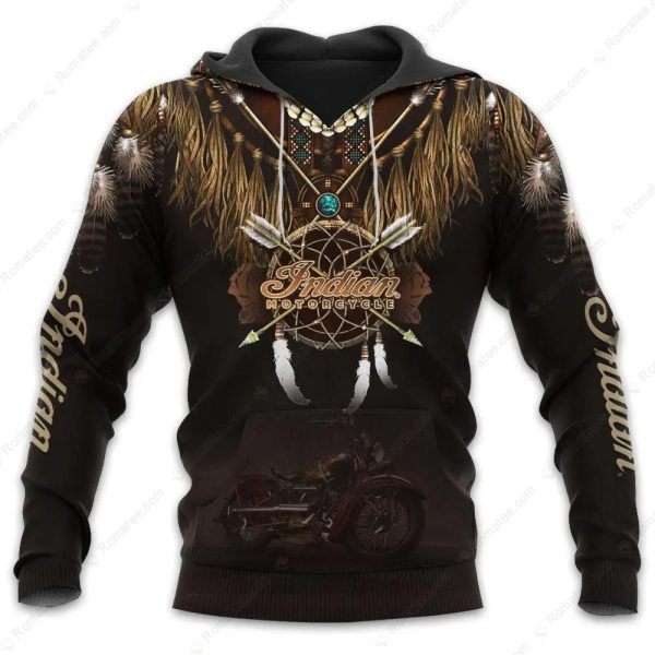 Indian Motorcycle Dreamcatcher Hoodie – Native American Biker Design