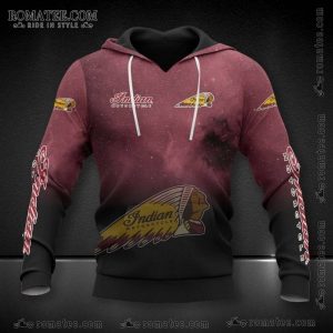 Indian Motorcycle Galaxy Design Hoodie with Vintage Logo and Astral Theme