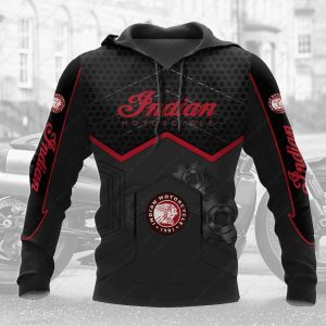 Indian Motorcycle Gear Hoodie, Men’s Indian Motorcycle Hexagon Logo Hoodie