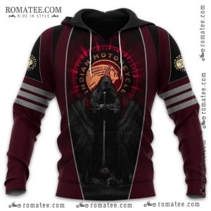 Indian Motorcycle Gothic Winged Hoodie Chief Sword Design