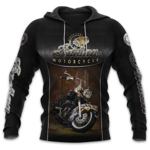 Indian Motorcycle Graphic Hoodie: Stylish Biker Apparel for Motorcycle Enthusiasts