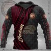 Indian Motorcycle Graphic Hoodie with Bold Tribal Design and Vintage Logo