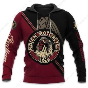 Indian Motorcycle Logo 3D Hoodie – Vintage American Biker Style